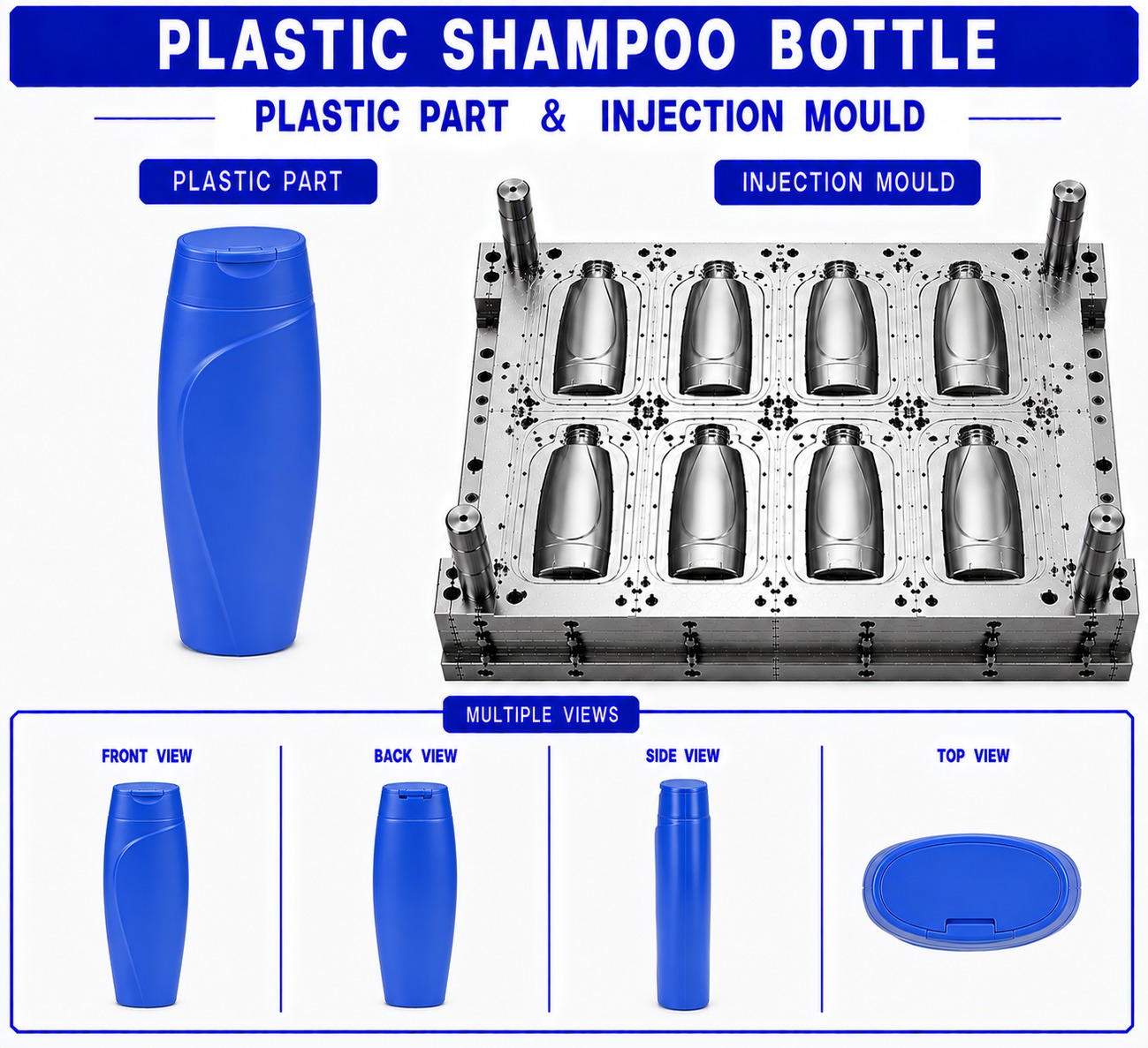 Plastic Shampoo Bottle Mould and Moulding Service